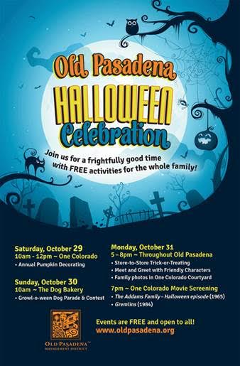 OLD PASADENA HOSTS A HALLOWEEN WEEKEND   OF FUN, FREE ACTIVITIES FOR THE WHOLE FAMILY
